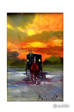 4794058 CARROZZA AL TRAMONTO